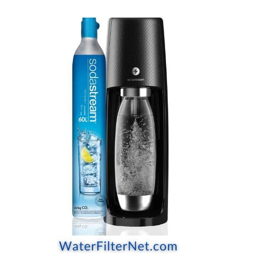 SodaStream Spirit machine with recycled bottles