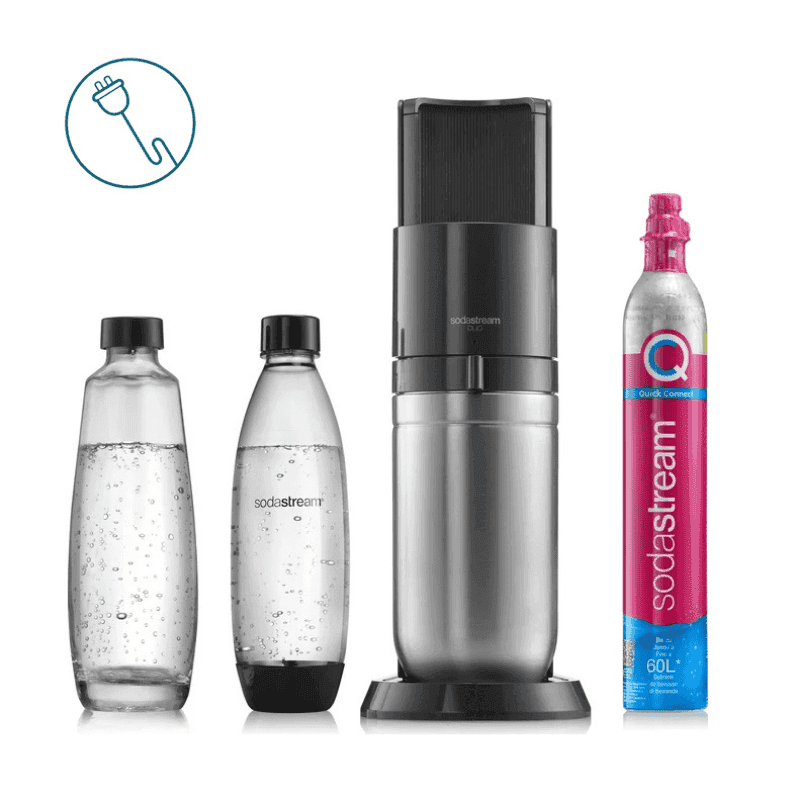 SodaStream E-DUO Black sparkling water maker with Quick Connect and glass bottle in Cyprus