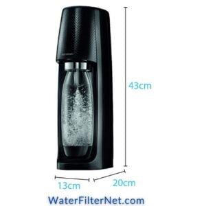 SodaStream Spirit machine showcasing its size and dimensions