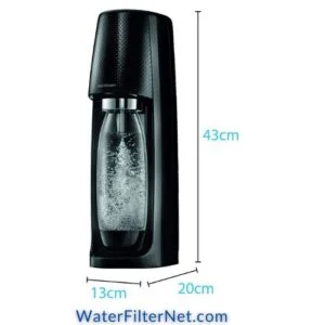 Машина SodaStream Spirit демонстрирует свои размеры и размеры