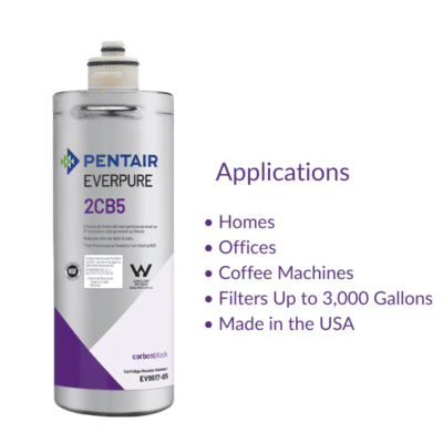 Pentair Everpure 2CB5 Cartridge Filter Water για σπίτια, γραφεία και μηχανές καφέ - φίλτρα έως 3.000 γαλόνια, κατασκευασμένα στις ΗΠΑ