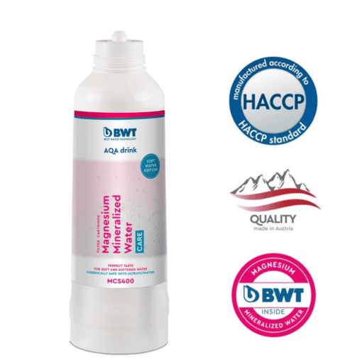 MCS400 magnesium water filter cartridge with HACCP certification and made in Austria quality