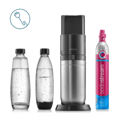 SodaStream E-DUO Black Frashling Water Maker με γρήγορη σύνδεση και γυάλινο μπουκάλι στην Κύπρο