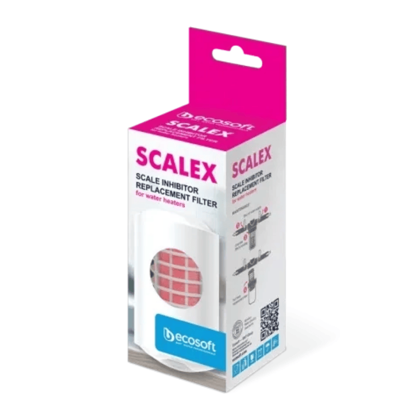 Ecosoft ScaleX replacement filter cartridge box for washing machine and dishwasher scale protection