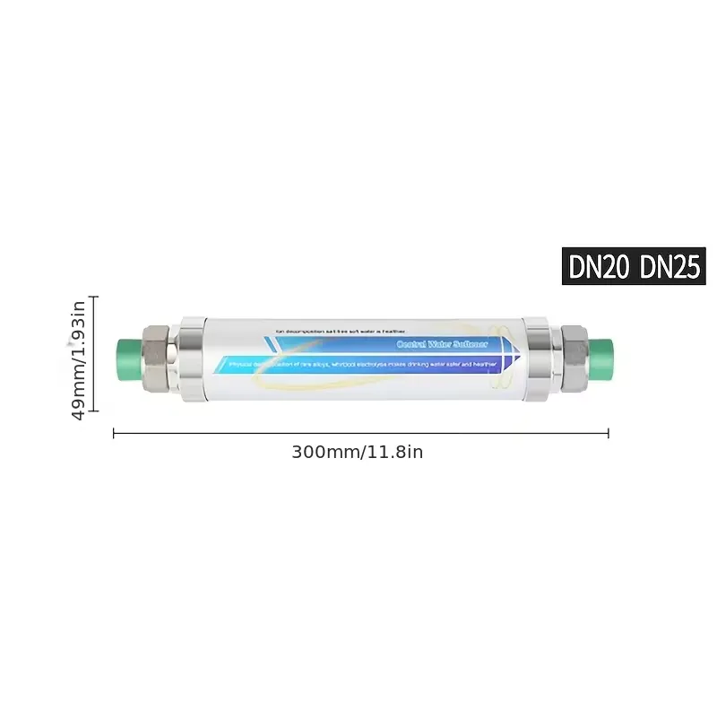 Central water descaler DN20 DN25 dimensions and size specifications