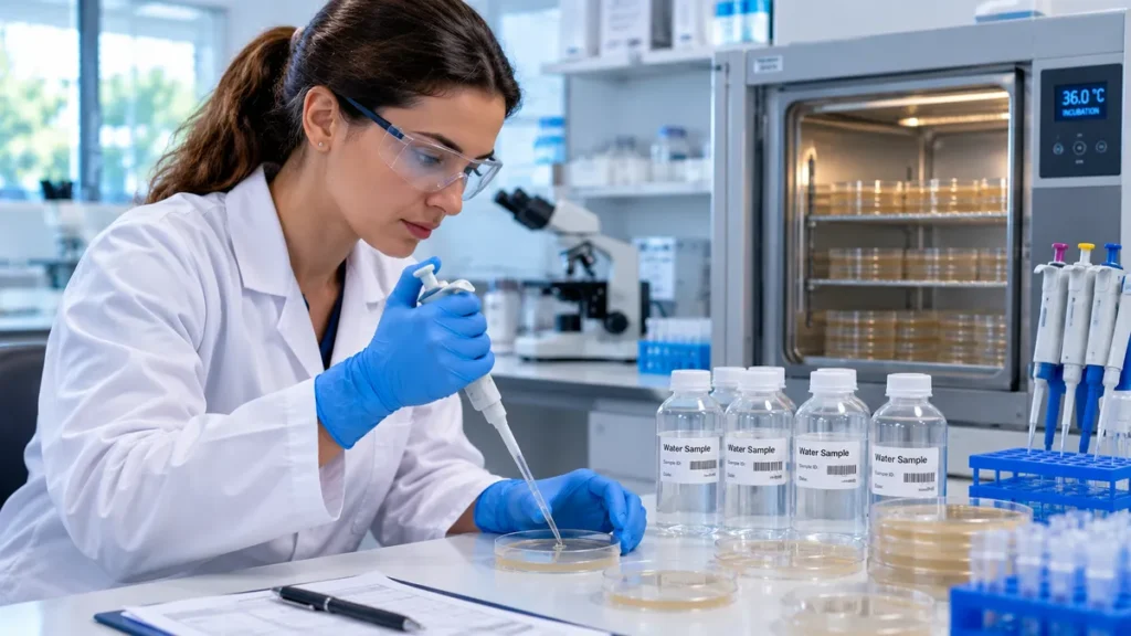 Microbiological laboratory analysis of water samples for Legionella
